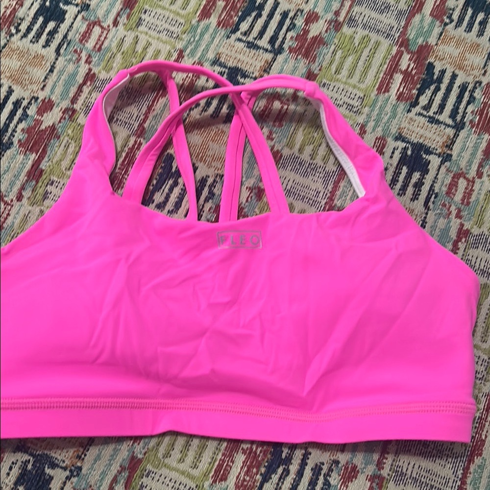 Fleo Pink Sports Bra Seamless Supportive Intimates